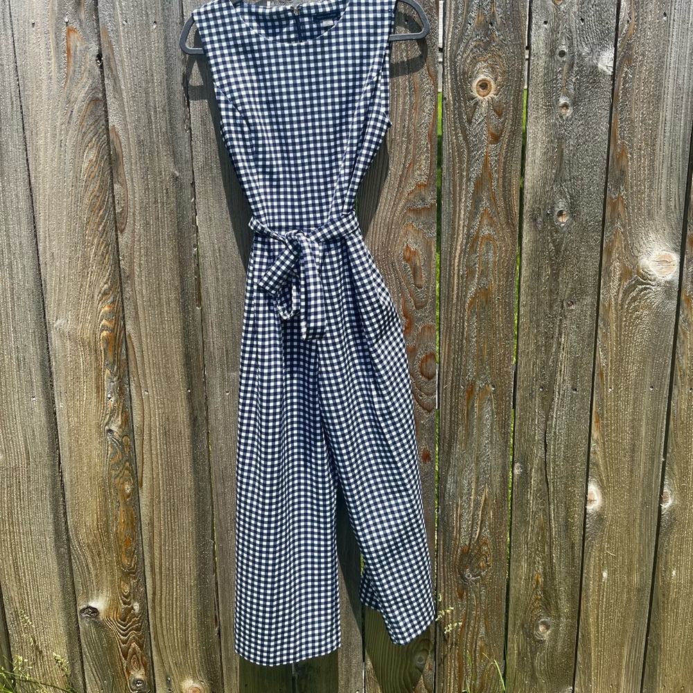Tommy Hilfiger Blue Plaid Jumpsuit